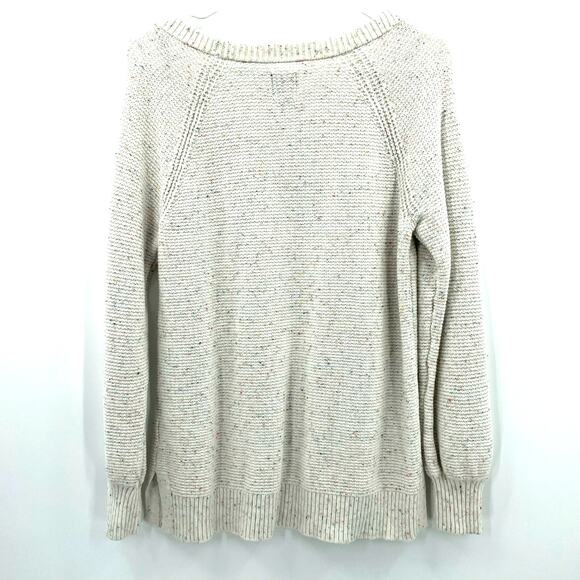 Gap Women's Pullover Tunic Sweater, Ribbed Cuffs Hem & Neckline Sz. M Confetti - Picture 2 of 9